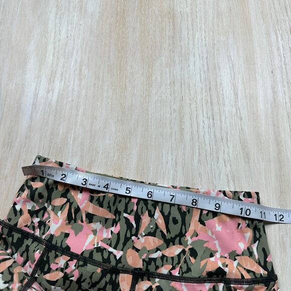 Sweaty Betty XXS Power 7/8 Leggings Camo Pink Olive Print Mid Rise Workout Pants - Picture 7 of 15